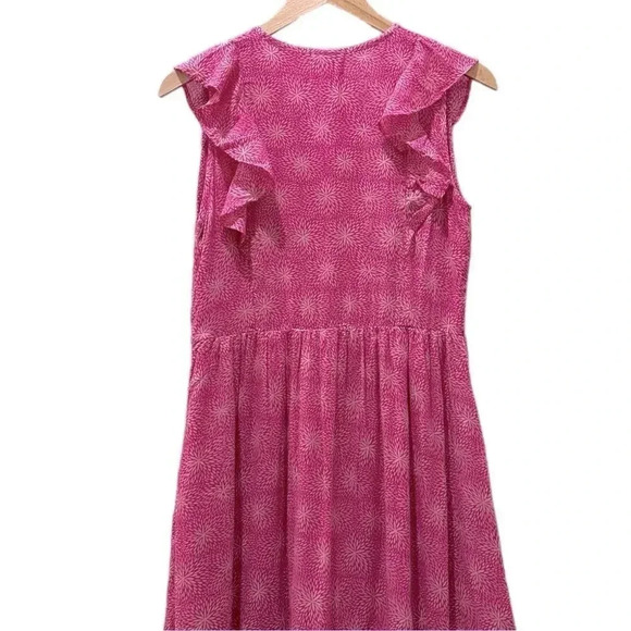 Banjanan Orion Maxi Dress Petal Power Fuchsia Floral Cotton Voile Bohemi… - Picture 8 of 16